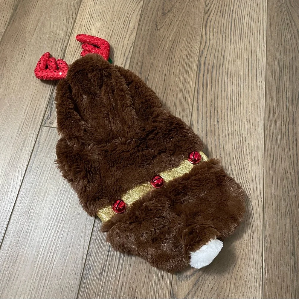 Pet Holiday Small Dog Reindeer Costume‎ With Jungle Bells